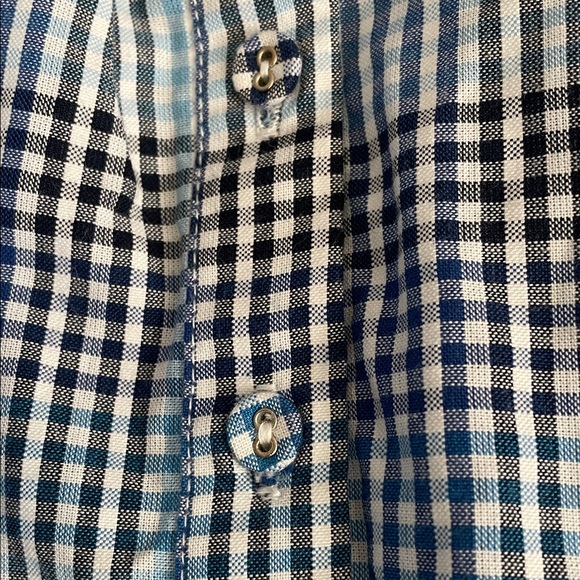 Topshop Blue Plaid Smocked Midi Dress - Picture 9 of 9